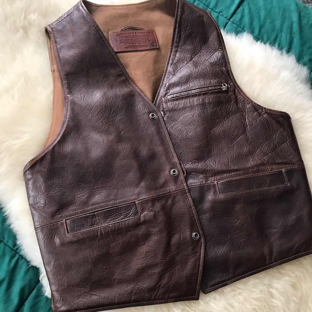 Coronado Leather vest. Genuine American Bison leather.